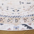 thumbnail image 4 of SAFAVIEH Bayside Sherwood Oriental Polyester Machine Washable Area Rug, Ivory/Beige Blue, 6'7" x 6'7" Round, 4 of 11