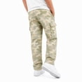 thumbnail image 4 of JAJAHO Boys Girls Camo Cargo Pants Back To School Clothes Casual Drawstring Relaxed Fit Straight Leg Pants 5-16Y, 4 of 5