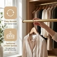 thumbnail image 4 of Unique Bargains 2 Pcs Wood Non-Slip Hangers with Clips for Clothing and Pants Apricot, 4 of 6
