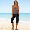 thumbnail image 6 of TQWQT Pedal Pushers for Women Drawstring Cotton Linen Capri Pants Dressy Casual Elastic Waist Wide Leg Cropped Pants Trendy Summer Palazzo Trousers with Pockets Black L, 6 of 9
