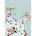 thumbnail image 5 of Franhais Infant Baby Girl Summer Jumpsuit, Cartoon Animal Print Sleeveless Sling Tie-Up Romper, 5 of 9