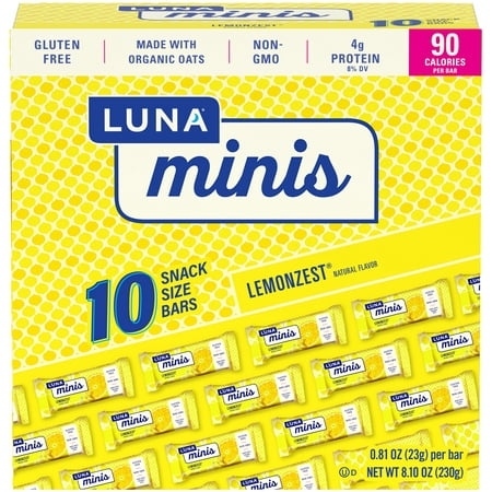 LUNA Minis Gluten Free Lemonzest 0.81 Oz 10 Ct