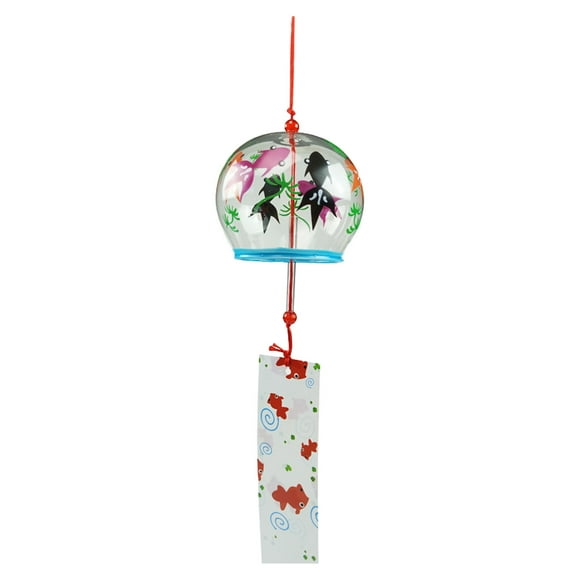TIELUTT Carillon Éolien en Verre Style Apanais Design Mignon de Poisson Miniature Original pour Maison Jardin Crochets pour Carillons Éoliens Carillons Éoliens Réglés pour Extérieur Décorations de Carillons Solaires pour Maison Extérieur Solaire