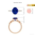 thumbnail image 5 of ANGARA Lab Grown 3.3 Ct Oval Blue Sapphire Engagement Ring for Women in 14K Rose Gold (Size-10x8mm) | September Birthstone, Anniversary, Jewelry Gift for Women | Lab-Grown Blue Sapphire Ring, 5 of 8