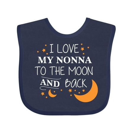 

Inktastic I Love My Nonna to the Moon and Back Gift Baby Boy or Baby Girl Bib