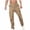 Khaki, variant on CLOISE Cargo Pants for Men Big and Tall Trousers Zipper Drawstring Baggy Solid Bottoms Casual Clothes with Pockets