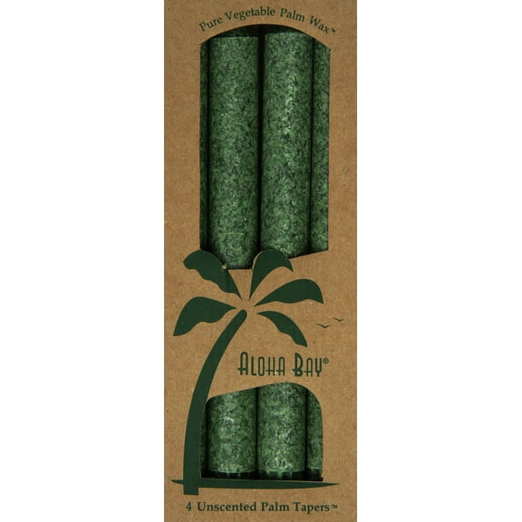 Aloha Bay Palm Tapers 9 Inches Unscented Green Candles - 4 Ea,