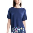 thumbnail image 2 of Josie Natori Women's Drop Shoulder Top Blue Size Large, 2 of 3