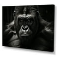 thumbnail image 2 of Designart "Majestic Gorilla Monochrome Wildlife II" Animals Canvas Art Print, 2 of 5