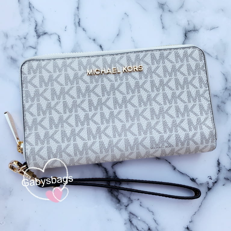 ☆Michael Kors☆ Jet Set スマートフォン対応 長財布 VANILLA♪ Michael Kors Jet Set Travel Large Phone Case Wristlet