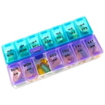 MEDca Organisateur hebdomadaire de pilules, deux fois par jour, 1 Pill Organisateur Extra Large