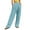 Sky Blue, variant on Womens Pants - Women's Casual Pants High Waisted Wide Leg Trousers Straight Pants with Crinkle Design for Daily Wear Outdoor Sports Home Comfort,Pants for Women,Size:S