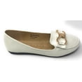thumbnail image 3 of Victoria K Women's Pindot Gold Buckle Loafer Flats, 3 of 5