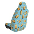 thumbnail image 2 of Wukai Lemon Ice Cream Full Set Car Seat Covers with Soft Padding Universal Auto Front Seats Protector and Cushion Mat, 2 of 5