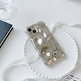 thumbnail image 5 of Wavy Sparkling Phone Case Cute Plating Glossy Bubble Style Luxury Soft Case(for iPhone 13, Silver), 5 of 7