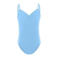 thumbnail image 2 of Hansber Gymnastics Leotards for Girls Sleeveless Camisole Leotard Ballet Dance Practice Ballerina Outfit Light Blue 150, 2 of 6