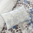 thumbnail image 5 of Madison Park Floral Full/Queen Adult Quilt Set with Decorative Pillows Blue, 5 of 5