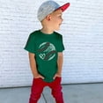 thumbnail image 6 of TIREOW Girls Oversized Baseball Print T-Shirts Kids Cute Print Short Sleeved Athletic Tee Shirt Teen Preppy Loose Blouse ﻿ (Green, 2-3 Years), 6 of 7