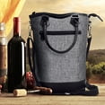 thumbnail image 7 of Tirrinia Wine Bag Portable Gift Tote,PU Leather Leakproof Insulated Wine Bottle Carrying Cooler Carrier with Fixed Compartment for Travel,Picnic,Party,Great Gift for Wine Lover,Gray, 7 of 7