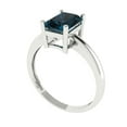 thumbnail image 2 of Solitaire Engagement Ring for Women - 1.75ct Natural London Blue Topaz in 18K White Gold Promise Ring, 2 of 6