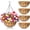 Geometric, variant on 4 Pack 12 Inch Hanging Baskets for Plants Outdoor Metal Hanging Planters with Coco Coir Liner Round Wire Plant Holder Hanging Flower Pots for Outdoor Patio Lawn Balcony Garden Decor - Geometric
