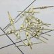 thumbnail image 1 of 100pcs-Pack 33mm Chandelier lamp Part connectors chlips Bowtie pins for Fastening Crystals Bead Parts Chandelier Replacements Lighting Accessories (Go, 1 of 4