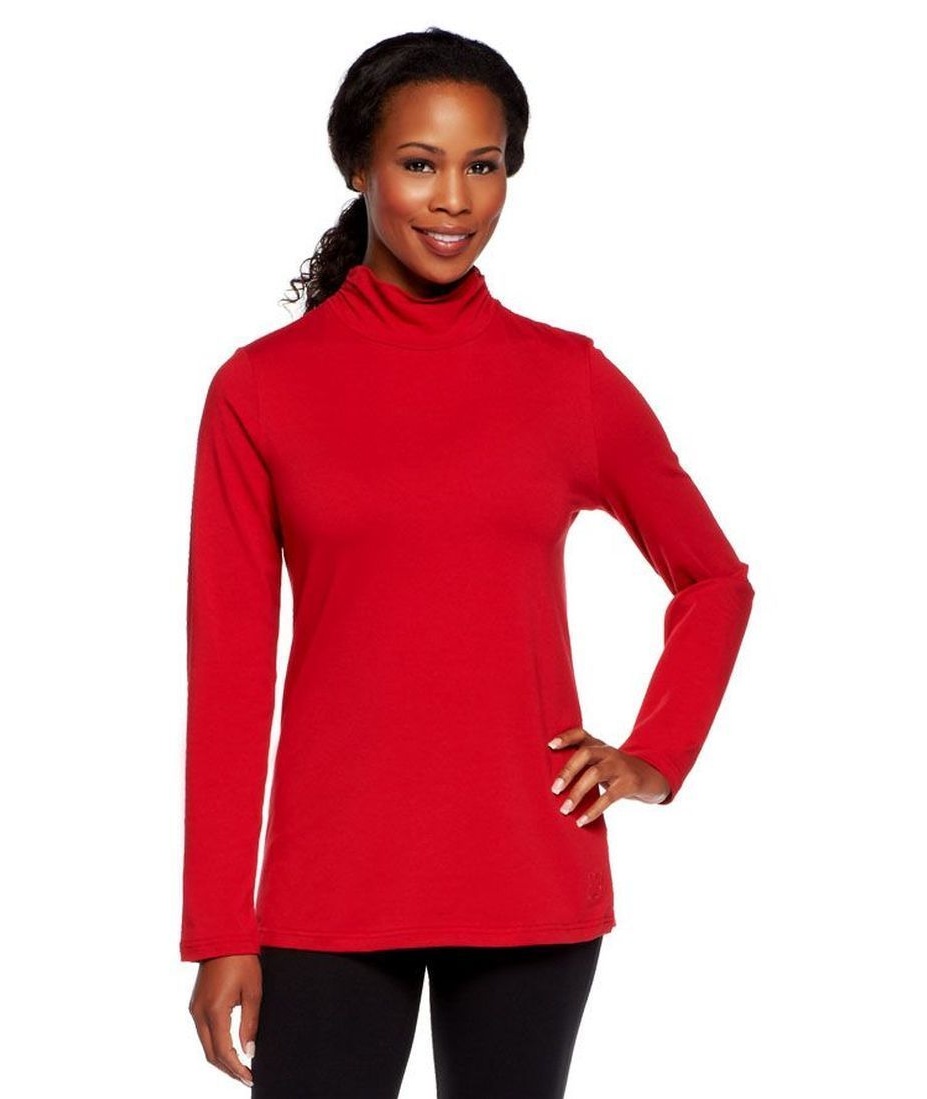 Liz Claiborne Essentials Mock Neck Long 