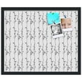 thumbnail image 2 of PinPix 24x20 Custom Cork Bulletin Board Floral Black Vines Poster Board Has a Fabric Style Canvas Finish, Framed in Floral Black Vines, by ArtToFrames (PinPix-208), 2 of 6