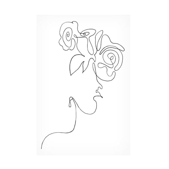 Canvas Wall Art - Pictufy Studio Ii 'Flowerhead' Wall Art for Living Room, Bedroom, or Office Décor by Trademark Fine Art - 12 x 19 Inches