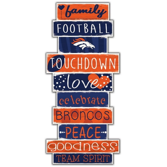 Denver Broncos 5'' x 24'' Celebrations Stack Sign