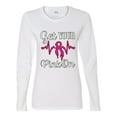 thumbnail image 2 of Wild Bobby Get Your Pink On Breast Cancer Awareness Women Graphic Long Sleeve T-Shirt, White, Large, 2 of 6