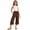 X1 Coffee, variant on Krdevn Girls' Elastic Waist Wide-Leg Pants, Casual Split-Hem Linen-Blend Trousers with Pockets,White