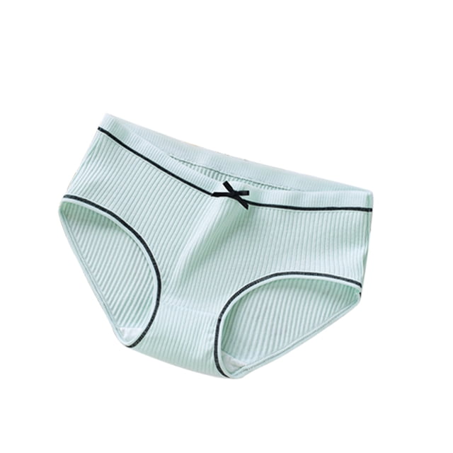 Qarigey Ropa interior elástica para mujer, calzoncillos de algodón para niña, bragas transpirables que absorben la humedad, ropa interior diaria Ropa interior verde claro SG Qarigey AP000432-18