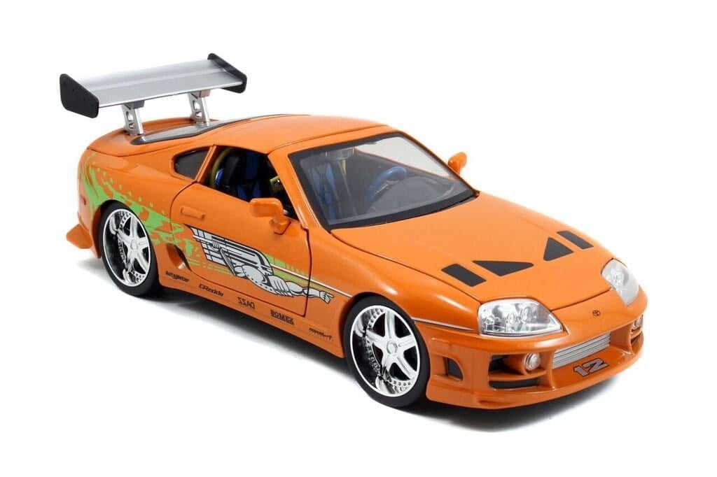 fast and furious orange and black car