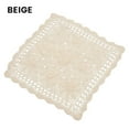 thumbnail image 3 of Vintage Square Tablecloth Doily Cotton Lace Crochet Floral Table Cloth Cover, 3 of 9