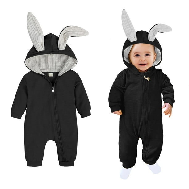 Disfraz de conejito AGQT para bebés niños, primer mameluco de