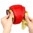 thumbnail image 3 of FELTECHELECTR 10 linternas japonesas impermeables de 15 cm, plegables, de tela de seda, ovaladas, decorativas, colgantes (rojas), 3 of 7