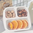 thumbnail image 4 of Bento Box under $5! Cagogo 3 Compartment Bento Box, Wheat Straw Lunch Container, Reusable Snack Box forKids, Meal Prep Containers for Study Office, Portion Control Food Storage, 4 of 5