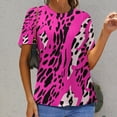 thumbnail image 6 of Leopard Print Pattern Women's T-Shirt Short Sleeve T Shirts Tops Tee Ladies Loose T, 6 of 6