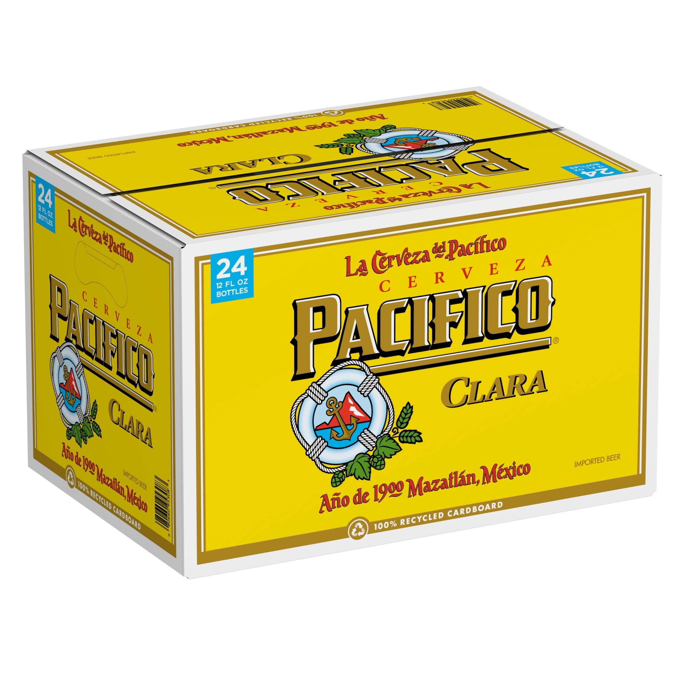 Pacifico Clara Mexican Lager Import Beer, 24 pack 12 fl. oz. Bottles, 4.4% ABV