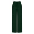 thumbnail image 5 of XFLWAM Wide Leg Yoga Pants for Women Drawstring Elastic Waisted Palazzo Pants Athletic Workout Sweatpants Loose Soft Flowy Trousers Green XL, 5 of 7