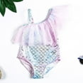 thumbnail image 3 of BULLPIANO Girls One Piece Swimsuits Mermaid Beach Sport Bathing Suit Set Baby Swimwear, 3 of 4