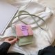 thumbnail image 2 of Bolsa Moda Mujer Hit Color PU Messenger Bag Casual Mini Phone Bag (Rosa Verde) Likrtyny Para Estrenar, 2 of 9