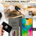 thumbnail image 2 of Feishell Flip Wallet Phone Case for iPhone 16 Plus,Premium PU Leather Magnetic Clasp Folio Cover with ID Credit Card Slots & Kickstand Shockproof Anti-Scratch Protective Case, Gray, 2 of 7
