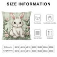 thumbnail image 5 of COMIO  Happy Easter Buffalo Plaid Rabbit Pink Throw Pillow Cover,  Eucalyptus Leaves Hello Spring Cushion Case Decoration for Sofa Couch Set of, 5 of 5