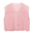 thumbnail image 5 of Womens Sleeveless Pullover Vest Cozy Knit for Fall and Winter Clothing Women's Sleeveless Knit Cardigan Vest With Pockets And Buttons Solid Color Short Style, 5 of 8