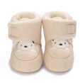 thumbnail image 4 of Newborn Warm Fleece Cute Bear Crawling Prewalk Baby Winter Shoes Booties, 4 of 9