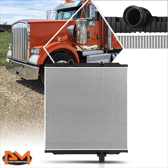 PM PERFORMOTOR for 08-13 Perterbilt 386 384 389/Kenworth W900 T800 T400 2-Row Cooling Radiator