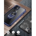 thumbnail image 6 of Amuoc Compatible with iPhone 12 Mini case [ Military Grade ] with [ Glass Screen Protector] 15ft. Drop Tested Protective Case | Kickstand | 5.4 Inch -Royal Blue, 6 of 7