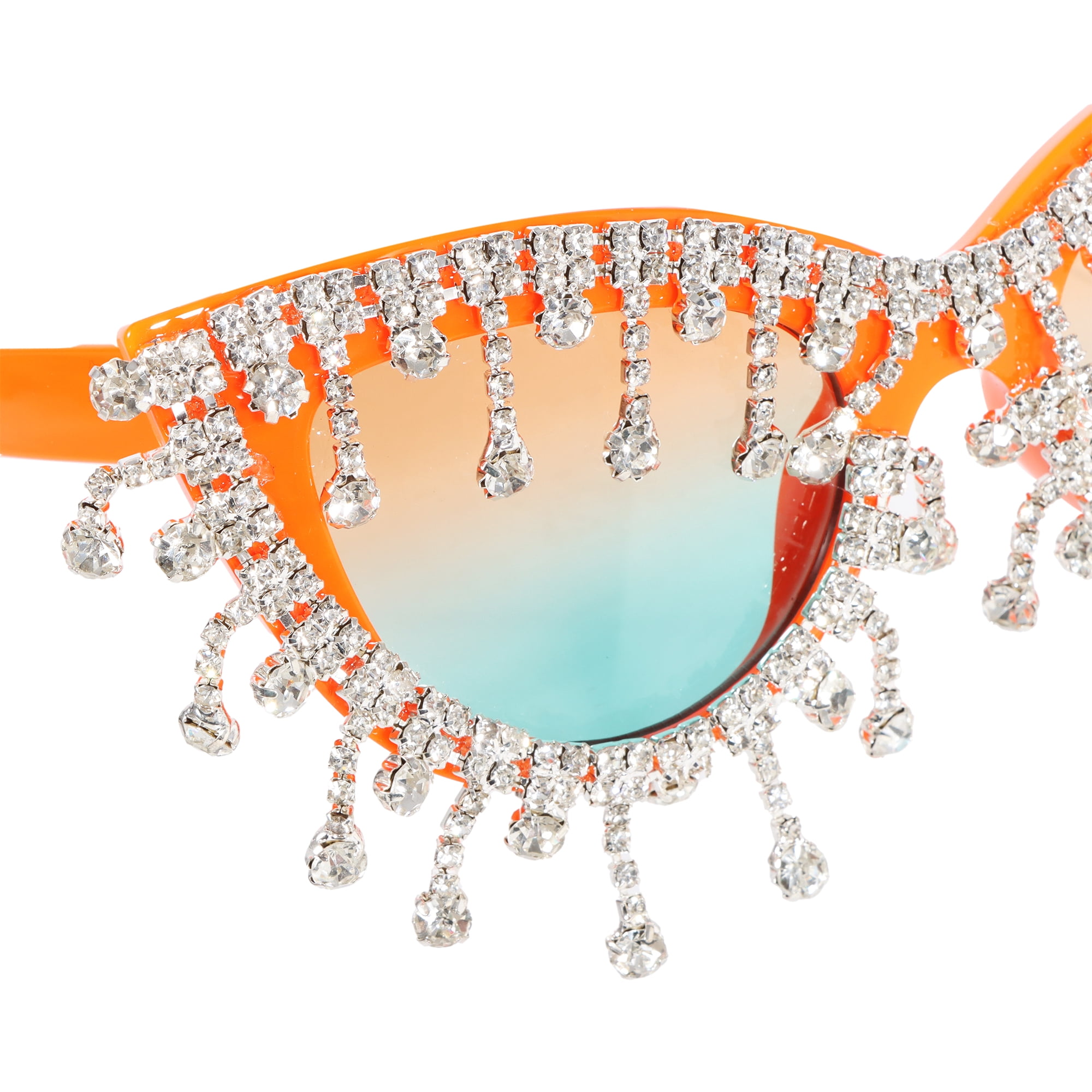 Orange Tassel Party Glasses with Rhinestones, Party Favor, by Way To Celebrate